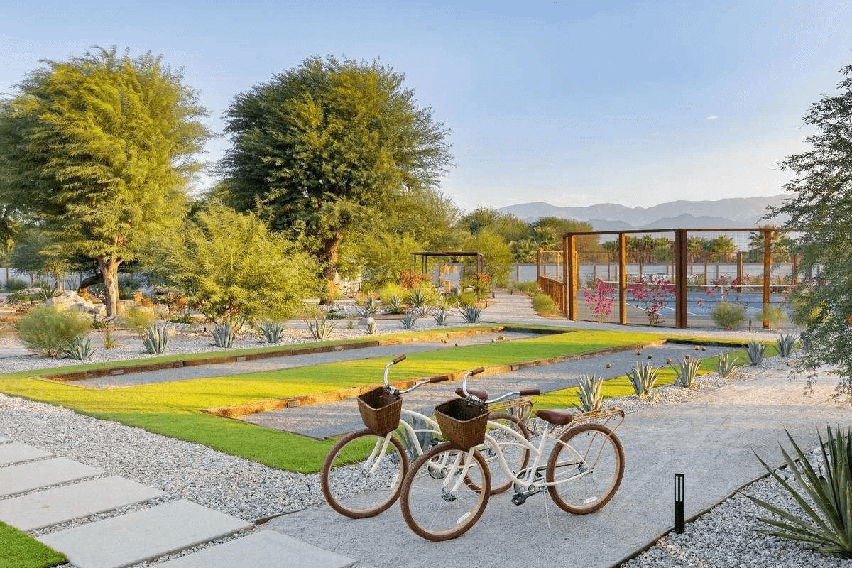 bikes in backyard of an AvantStay home