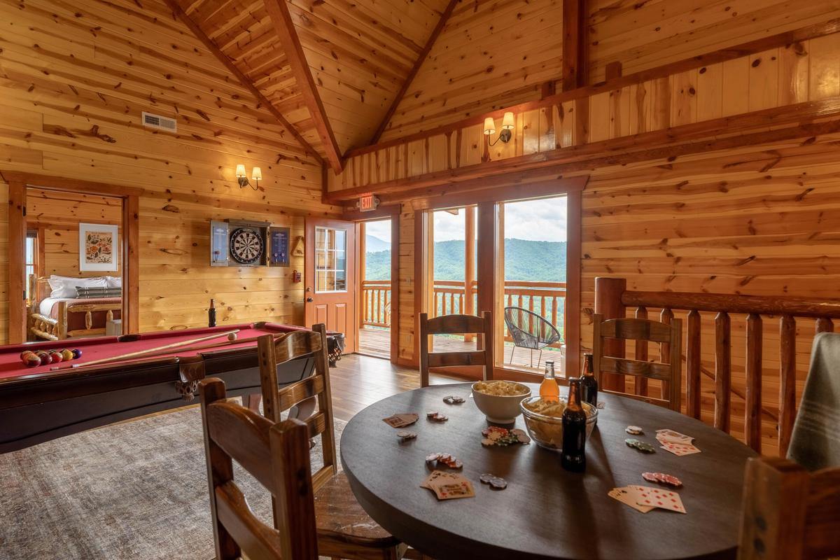 Game room in AvanStay Smoky Mountain vacation rental 