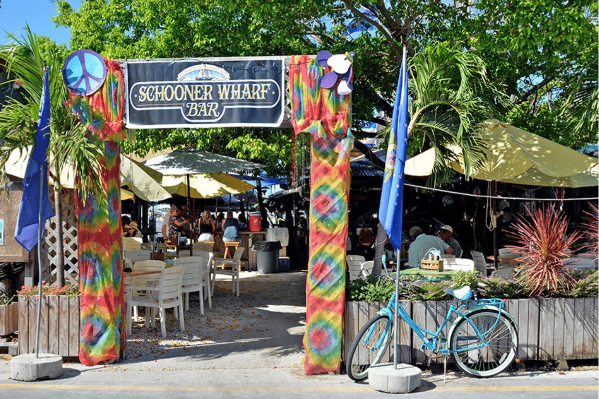 One of the best Key West bars, the Schooner Wharf Bar 