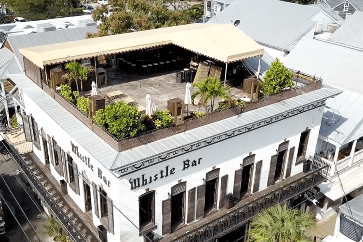 One of the best Key West bars, the Garden of Eden rooftop view  