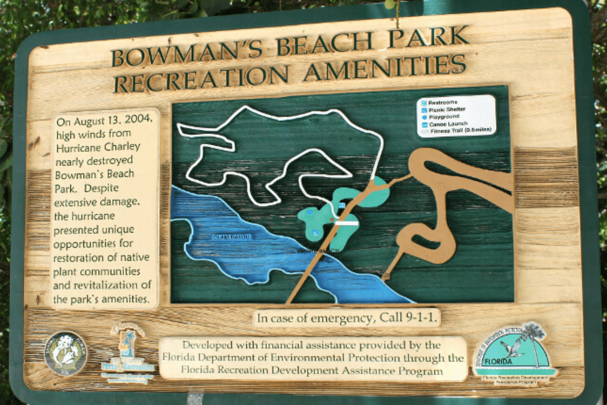map at bowman's beach