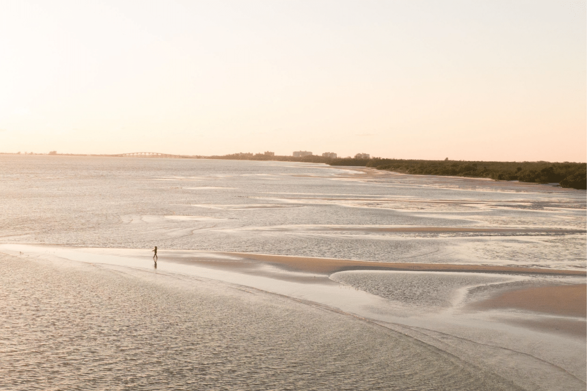 clear day at bunche beach