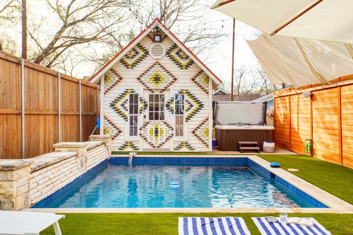 austin vacation rental with a pool and hot tub