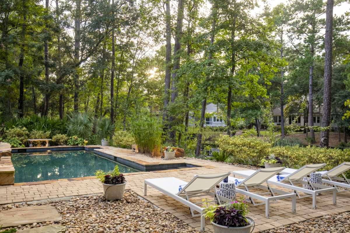 hilton head vacation home backyard with pool