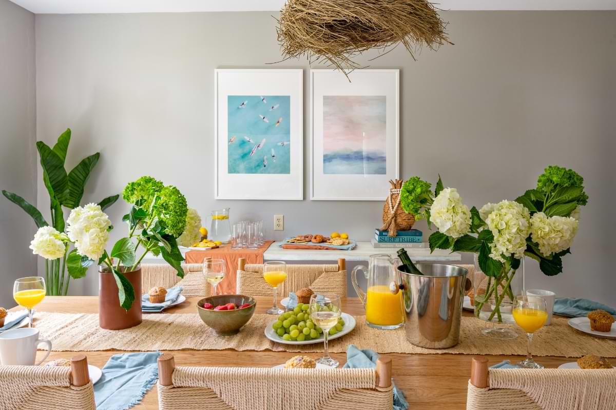 dining room of hilton head vacation home