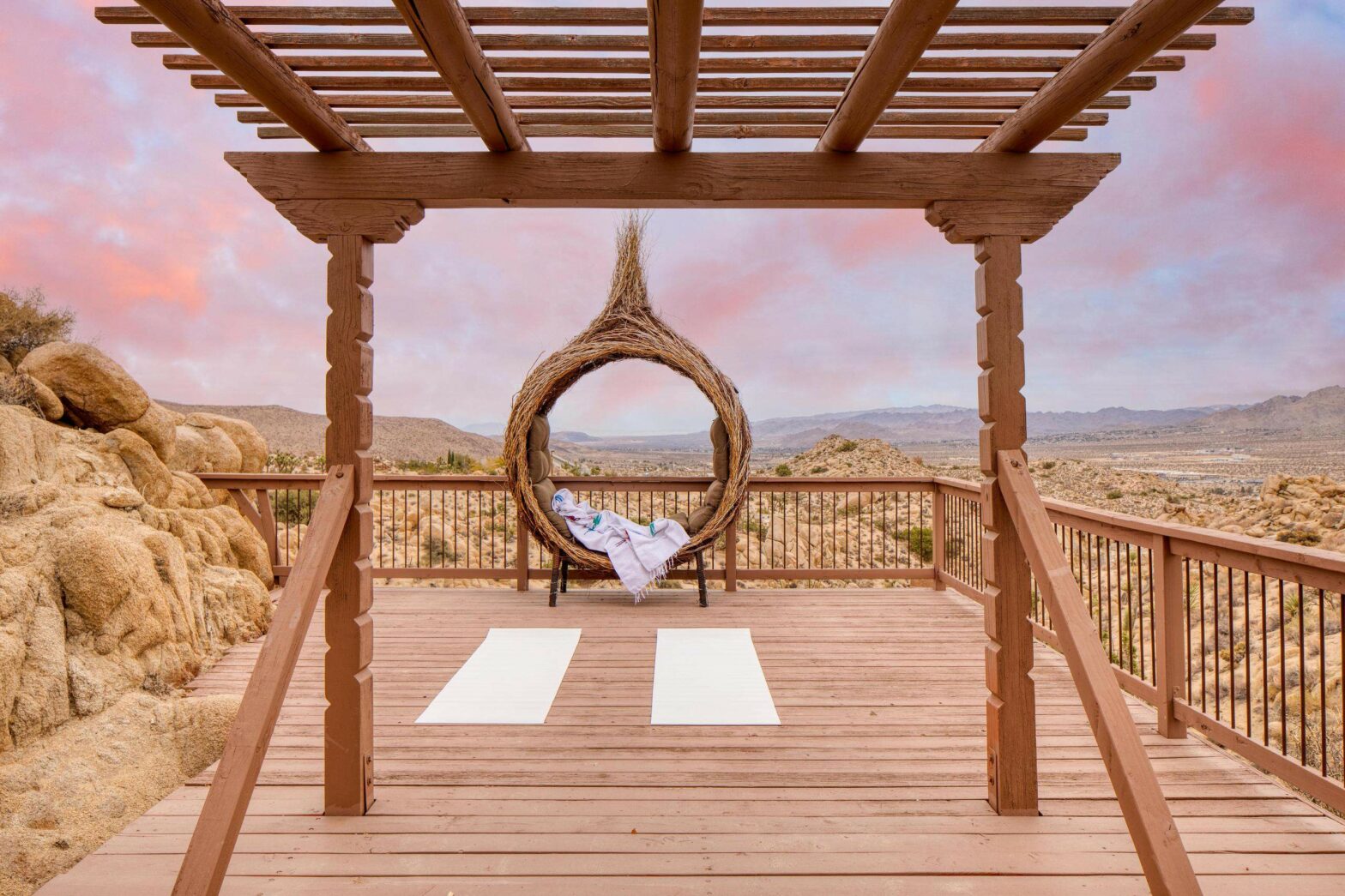 Joshua Tree vacation rental with yoga deck